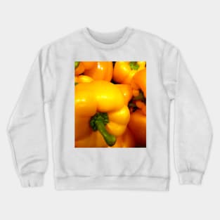Yellow Peppers, food photography close up Crewneck Sweatshirt